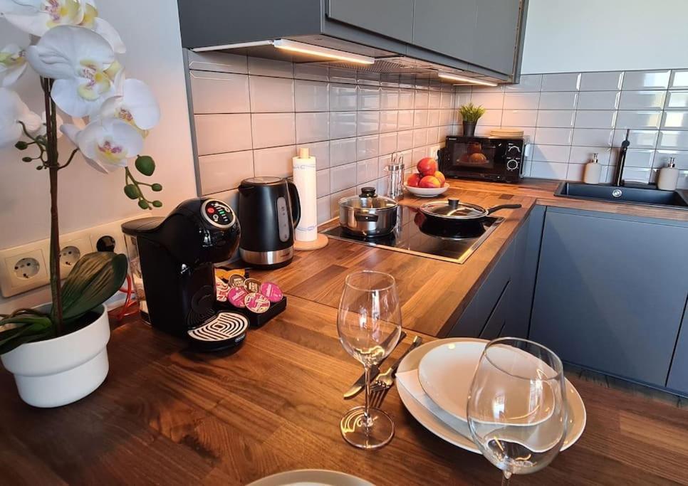 Stylish Apartment With Parking & Spacious Balcony Rīga Exterior foto